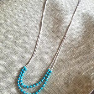 Turquoise and silver necklace